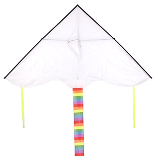 麦元新款3米加大白色三角弯边空白风筝diy大型自由绘画材料团建