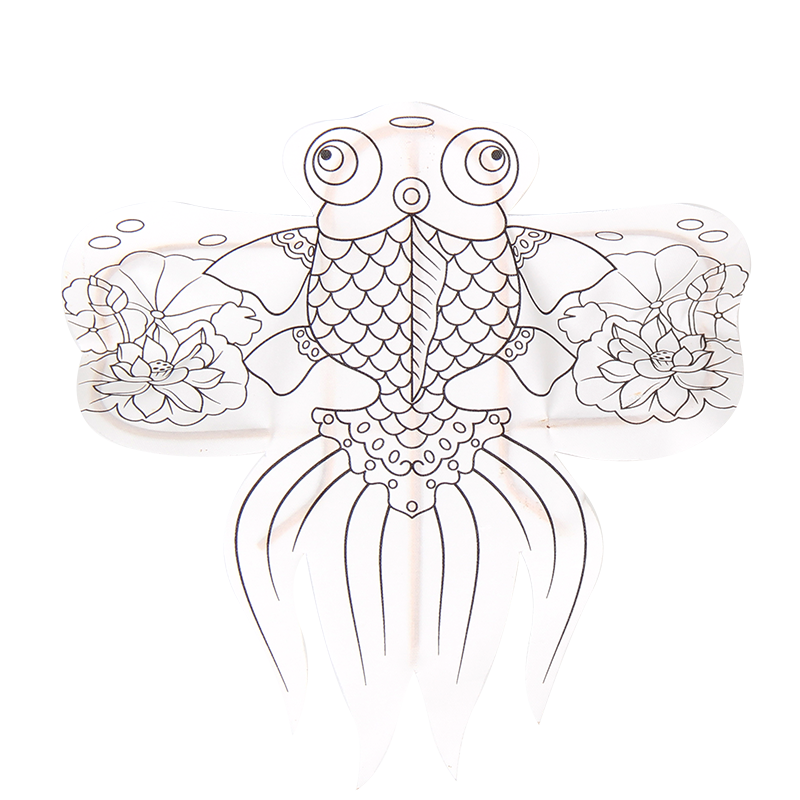 新儿童手工diy涂色风筝自制材料包成品迷你空白小风筝装饰不可飞