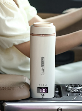 车载烧水壶便携式12V24V通用烧水杯迷你家用电热杯汽车小轿车货车