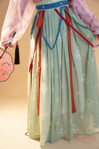 昭华赋汉服女中国风长流苏珍珠腰带坦领配饰复原绶带汉服搭配饰