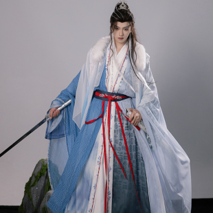 昭华赋原创汉服男装古装服装男仙侠古风道袍男女交领披风套装