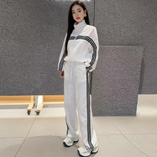 宽松休闲运动套装女士2026春夏新款时尚洋气显瘦薄款阔腿裤两件套