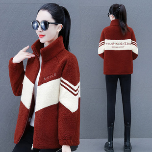 秋冬羊羔绒泰迪绒外套2025新款洋气女装时髦加绒加厚立领开衫上衣
