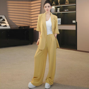 时尚洋气高级感西服套装女夏季新款名媛风韩版显瘦职业套装两件套