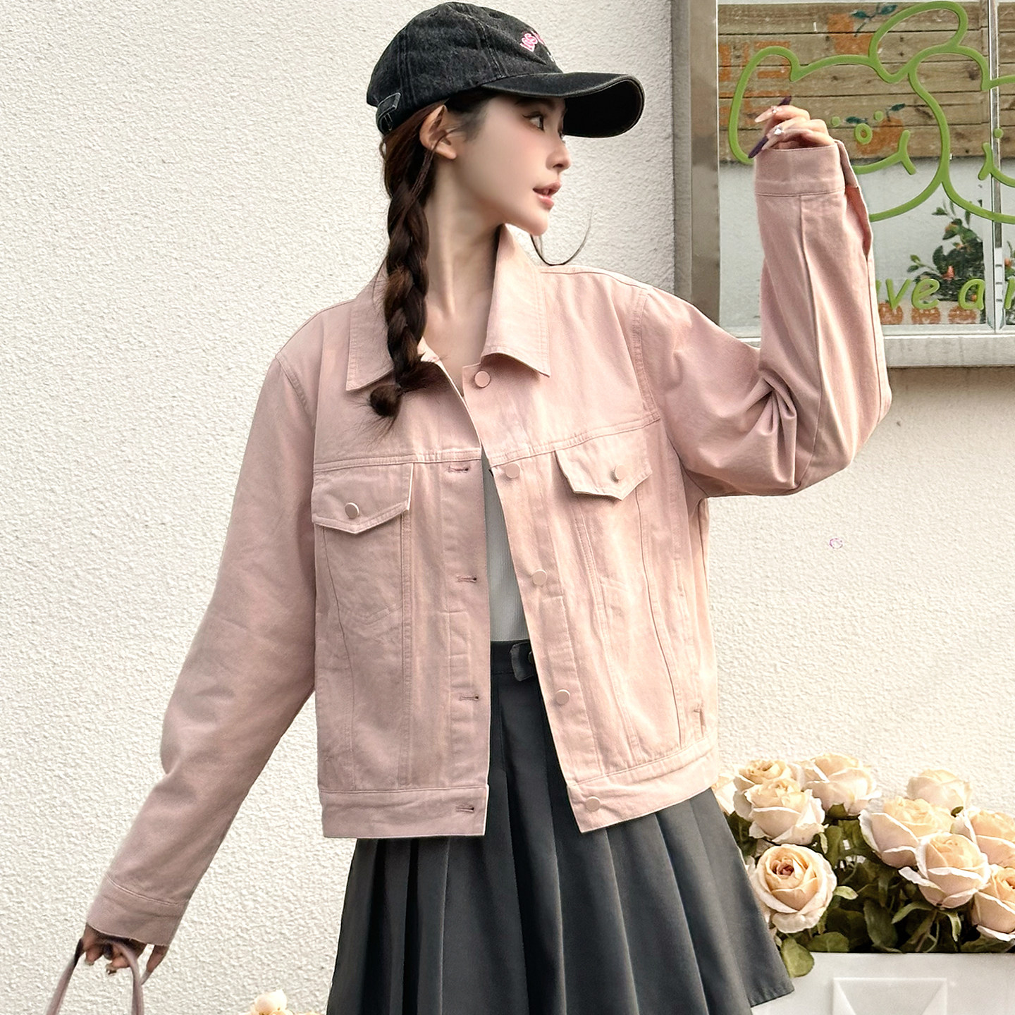 宽松休闲外套女2026春季新款时髦洋气韩版显瘦百搭减龄开衫上衣,女装/女士精品,短外套,淘宝优惠券,粉丝福利购,淘宝优惠卷