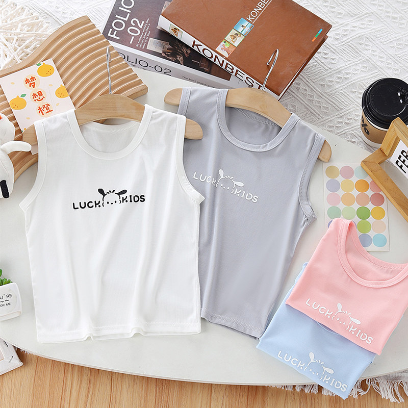 儿童背心夏季薄款外穿男女小童宝宝无袖t恤冰丝1岁婴幼儿跨栏上衣,童装/婴儿装/亲子装,背心吊带,淘宝优惠券,粉丝福利购,淘宝优惠卷