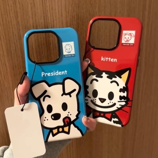 原田治猫狗苹果16手机壳iPhone15菲林14二合一13promax情侣12xr11苹果vivo华为oppo小米一加魅族荣耀红米