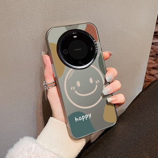 TTON数码 高级感mt70一加保护套m50卡通小米全包撞色ins 适用pura70ultra华为mate60pro手机壳笑脸情侣苹果新款