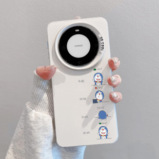 FANGG数码 彩绘Pura70苹果彩银mate60pro卡通创意p60小众m50全包防 打工人哆啦A梦适用华为mate70pro手机壳新款