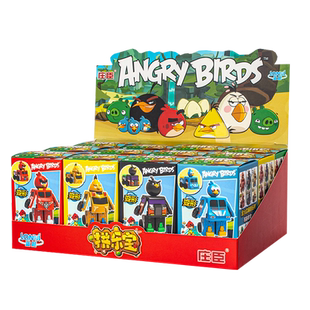 庄臣拼乐宝愤怒的小鸟拼装积木盲盒变形玩具迷你儿童男孩正版礼物