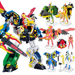 龙战士星源2变形机器人玩具传奇星源王六合体烈焰飞鹰人偶男孩