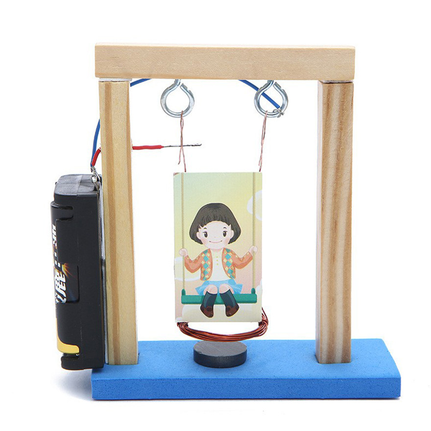 手工DIY科技小制作电磁秋千摆 儿童小学物理科学实验材料模型推荐
