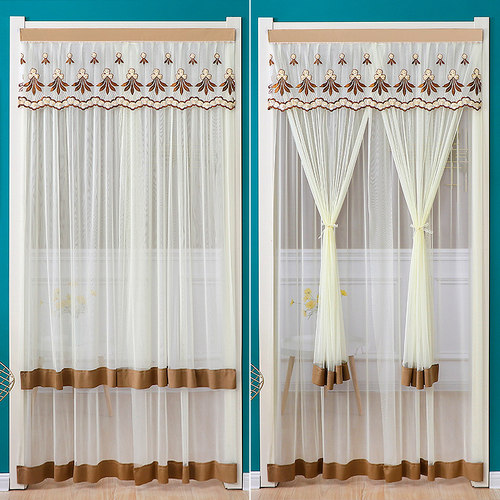 夏天门帘防蚊免打孔隔断帘纱帘子