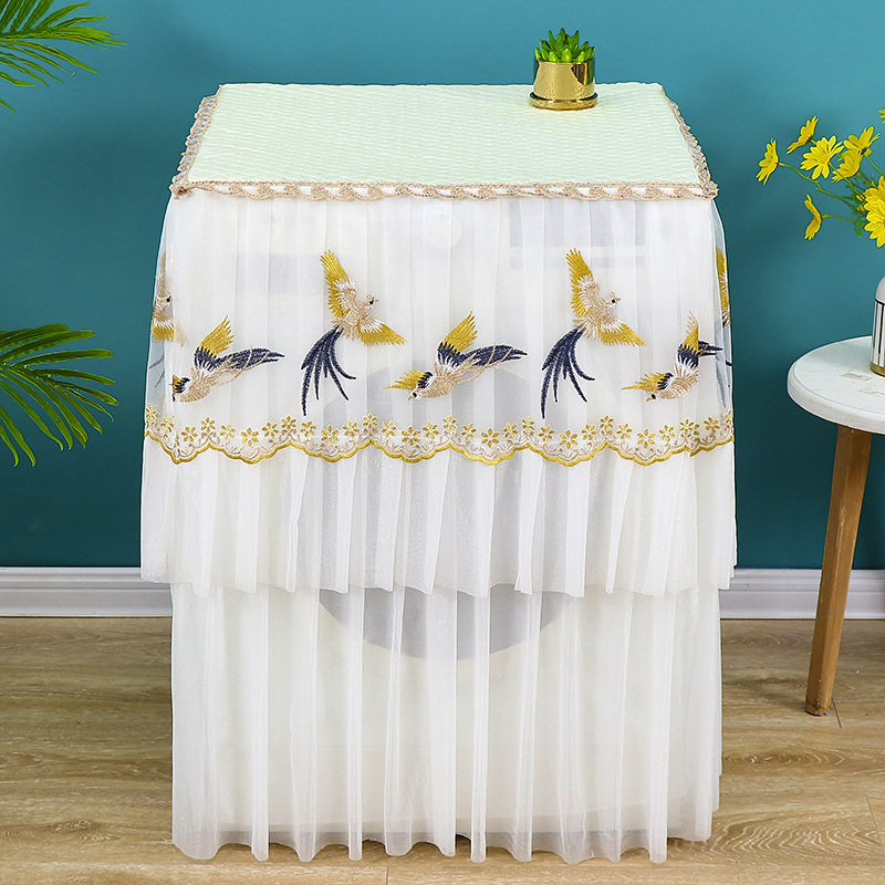 滚筒洗衣机防尘罩通用防晒罩海尔小天鹅西门子蕾丝洗衣机罩套盖布