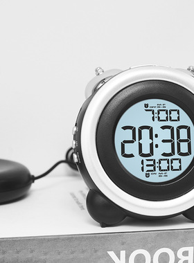 懒人闹钟大铃声闹钟床头台钟多功能时钟震动电子钟跨境新品GH1101