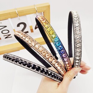 巴洛克带钻细边发箍韩国简约复古水晶洗脸头箍发饰女跨境头饰