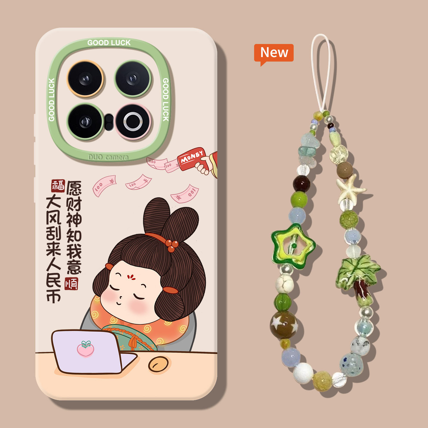 搬砖唐美人适用vivox200pro手机壳女生x100硅胶x60可爱s16古风iqoo13卡通12小众高级感z9turbo带挂绳neo10软