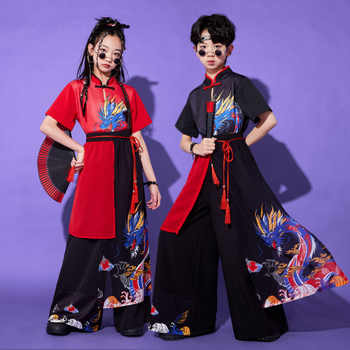 六一儿童演出服武侠风表演服