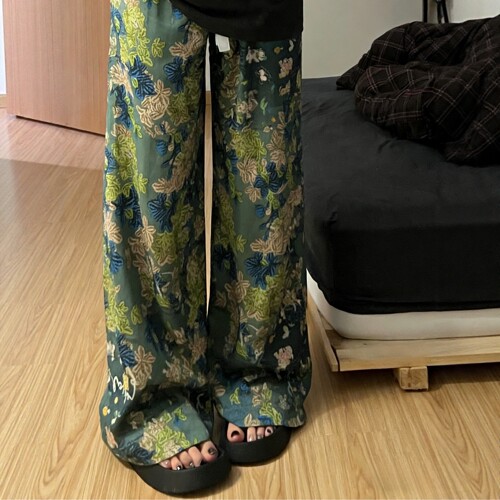 睡裤遛弯裤女长裤棉绸外穿裤子夏日凉凉裤防蚊裤女夏季薄款空调裤