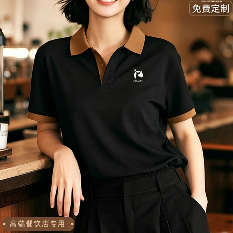 夏季短袖POLO衫女工作服定制图片