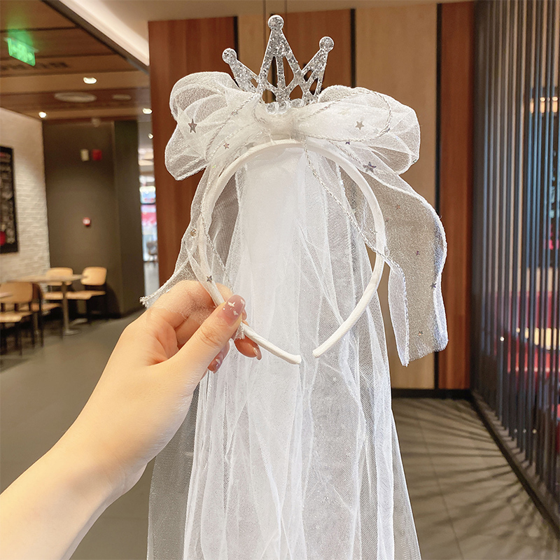 女童头纱皇冠发箍公主宝宝