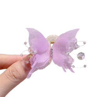 儿童超仙蝴蝶抓夹小女孩发卡碎发夹女童可爱发夹公主鲨鱼夹头饰