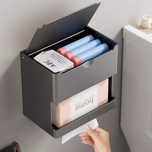 免打孔浴室厕纸盒壁挂架