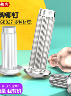 GB827铝标牌铆钉不锈钢滚花铝铆钉铜铭牌商标实心铆钉M2.5M3M4M5