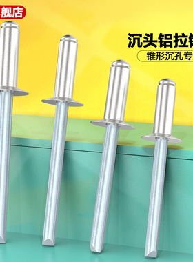 沉头铆钉铝 GB12617开口沉孔拉铆钉开口型平头拉钉铝制抽芯铆钉
