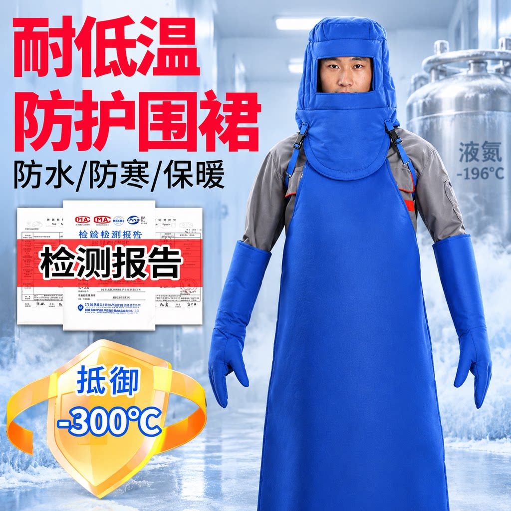 耐低温防液氮围裙防低温防护服防冻围裙服LNG加气站加厚保暖防寒