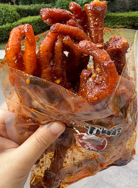 油小卤土鸡爪麻辣香辣凤爪卤香大鸡爪子夜宵解馋网红零食鸡爪少肉