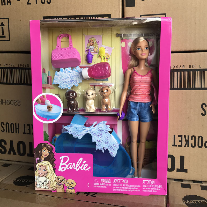 芭比娃娃芭比宠物沐浴组合GDJ37