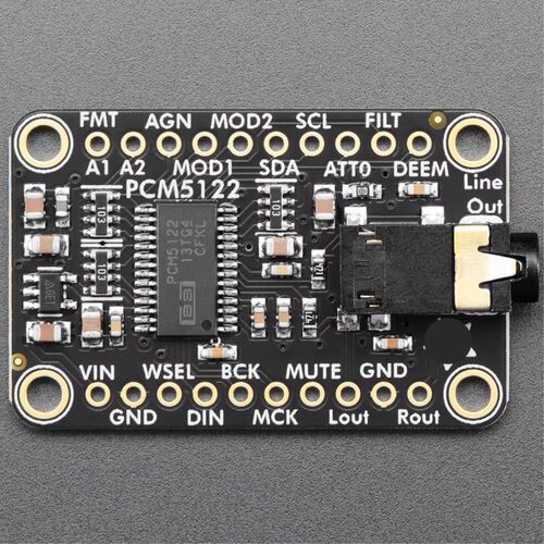 6421 PCM5122 I2S DAC with Line Level Output - HW, I2C or SPI