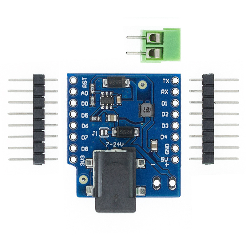 DC Power Shield for WEMOS 用于D1 mini开发板直流电源屏模块