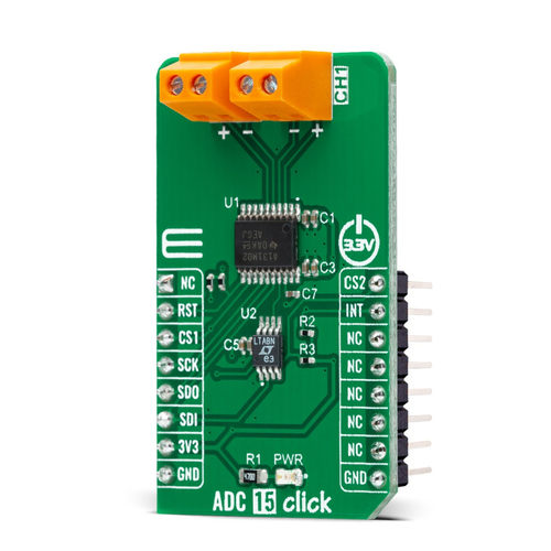 MIKROE-4890 ADS131M02 Mikroe ADC 15 Click 模块