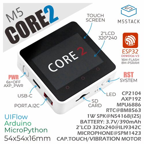 m5stackcore2esp32蓝牙触摸屏