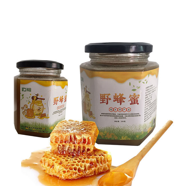 屹瀚野生蜂蜜500g/瓶土蜂蜜野生天然深山百花蜜无添加成熟结晶蜜