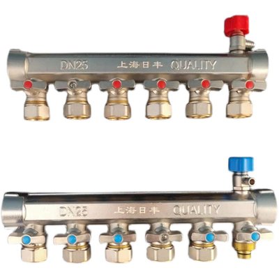 地黄道铜分水器接主管3PGDSP暖R2接20地暖管