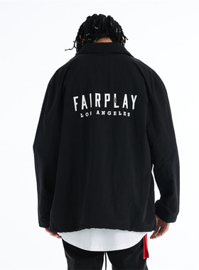 【清仓特价】Fairplay基础logo美式街头 宽松轻薄外套教练夹克