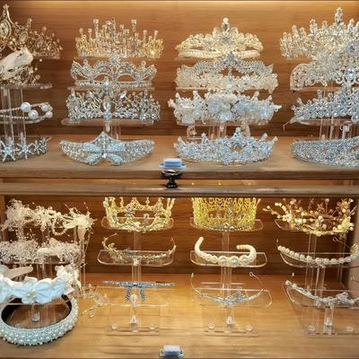 亚克力展示架手办皇冠收纳秀禾多层展示架商品陈列架桌面置物架
