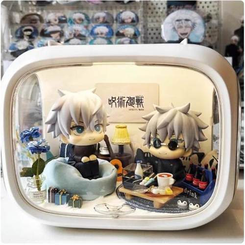 look up小屋场景盲盒展示盒太空舱手办娃屋造景素材包装饰收纳盒