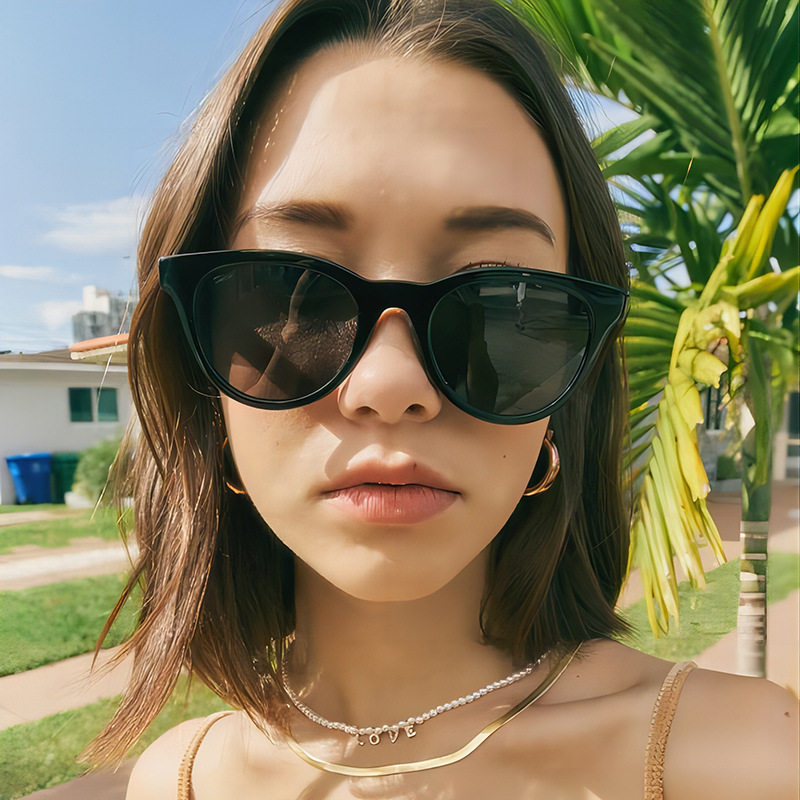 日系coopkoop年时尚女士高级百搭显瘦素颜太阳镜欧美街拍墨镜
