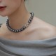 原创设计大溪地黑珍珠项链轻奢小众毛衣链 设计师 Sadioem 米兰
