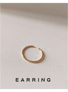 日系coopkoop时尚通勤开口圆形可调节指环简约小众戒指指环镀14k