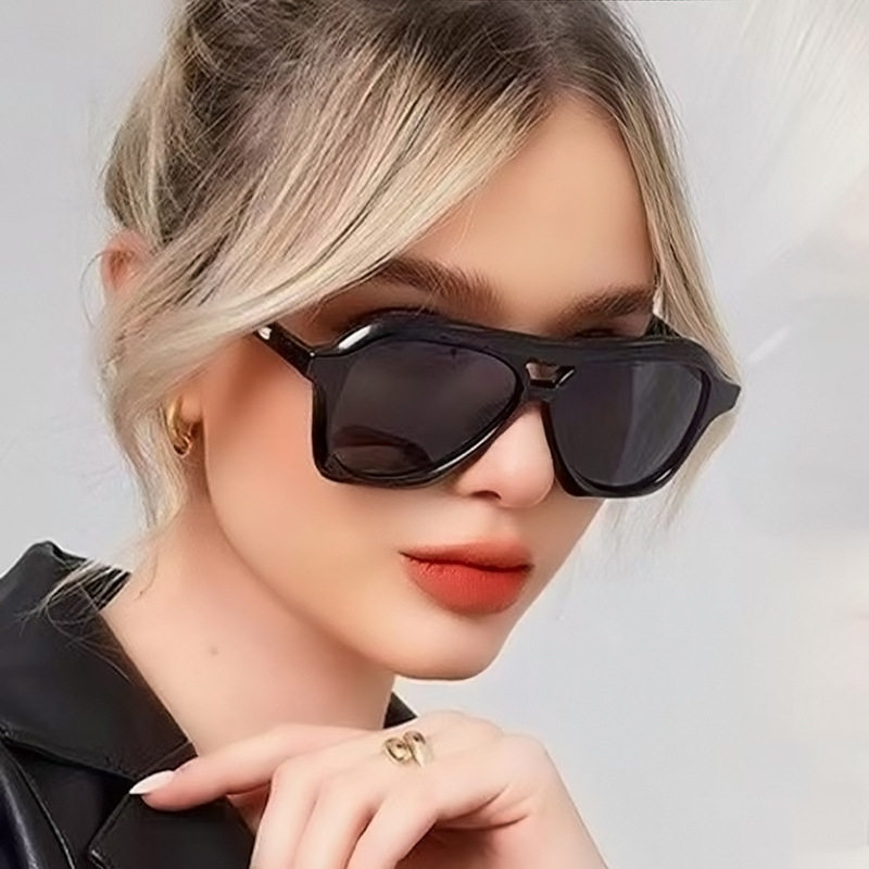 日系coopkoop垂钓双梁墨镜男女款防紫外线遮阳眼镜简约大框uv