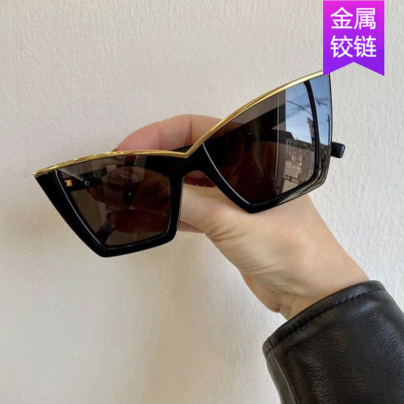 日系coopkoop时尚超大框猫眼太阳镜新款ins奢华墨镜时尚走秀街拍