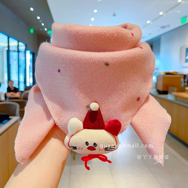 女童甜美可爱防寒三角巾小披肩