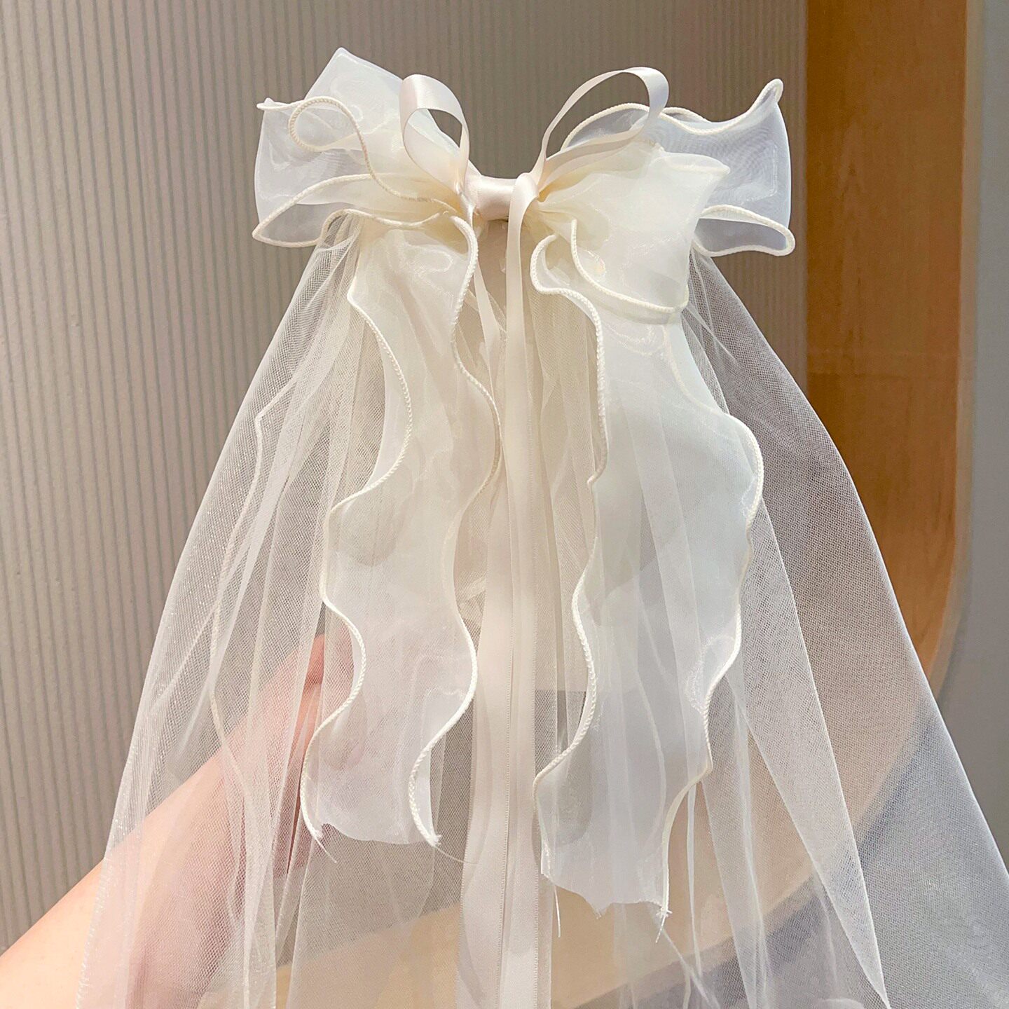 六一儿童节女童蝴蝶结发夹2026新款可爱花童后脑勺头纱发卡头饰女