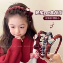 女童宝宝韩系Kt发箍儿童2025冬新款 蝴蝶结发饰小女孩碎发整理神器