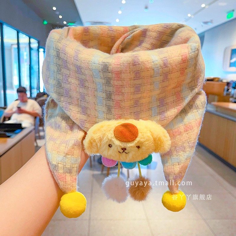 新款儿童秋冬三角巾女童卡通库洛米亲肤柔软宝宝防风保暖护颈围脖,童装/婴儿装/亲子装,围巾,淘宝优惠券,粉丝福利购,淘宝优惠卷